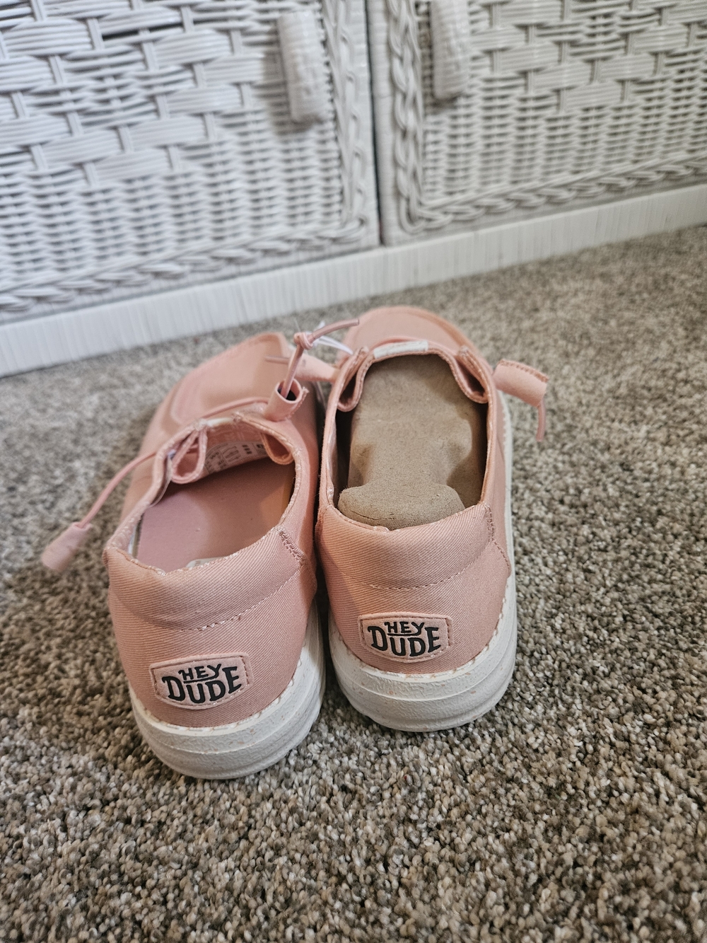 Hey Dude Wally Canvas Slip-On Sneakers in Peach - Picture 4 of 5